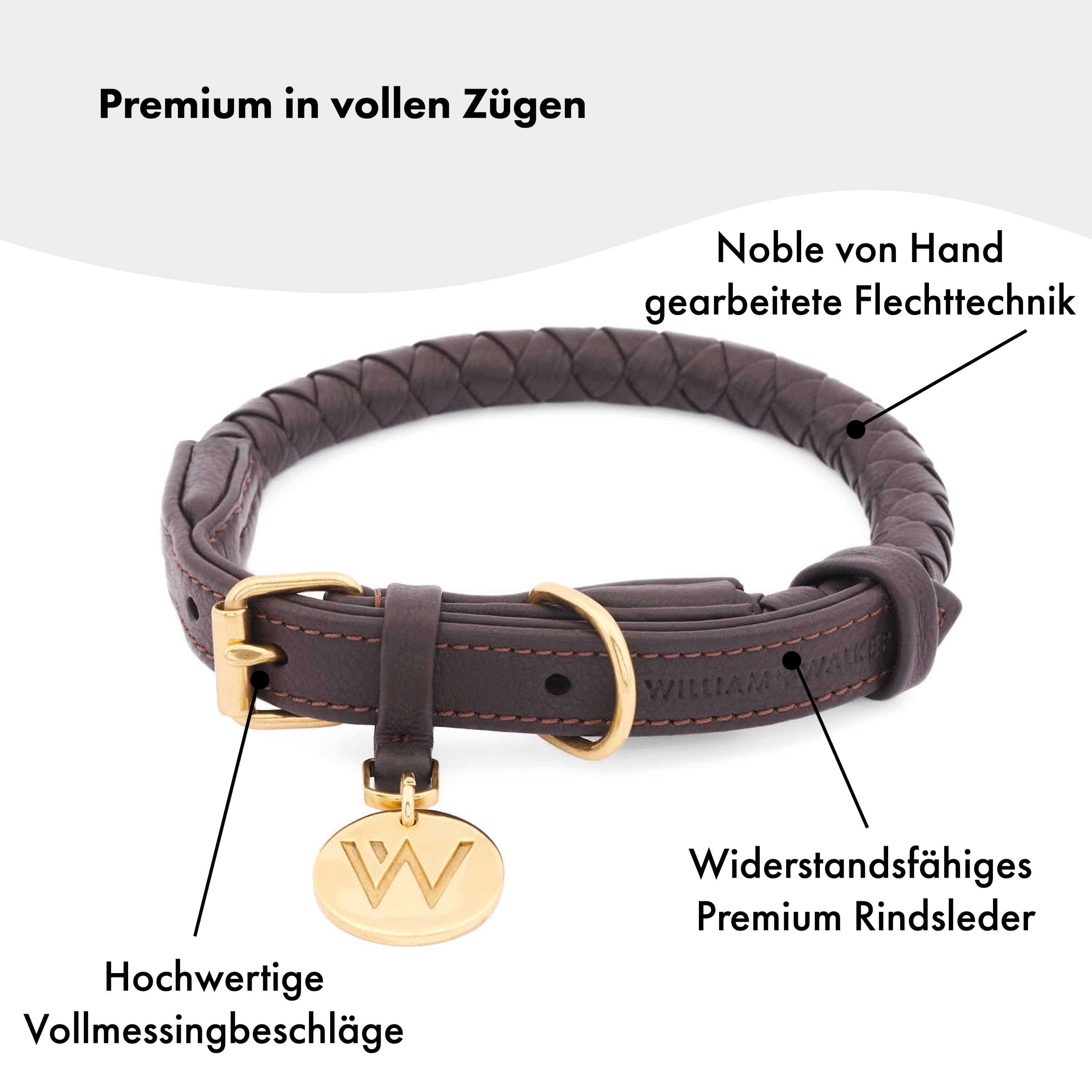 Leren halsband Twisted Earth (Bruin) - Image 3