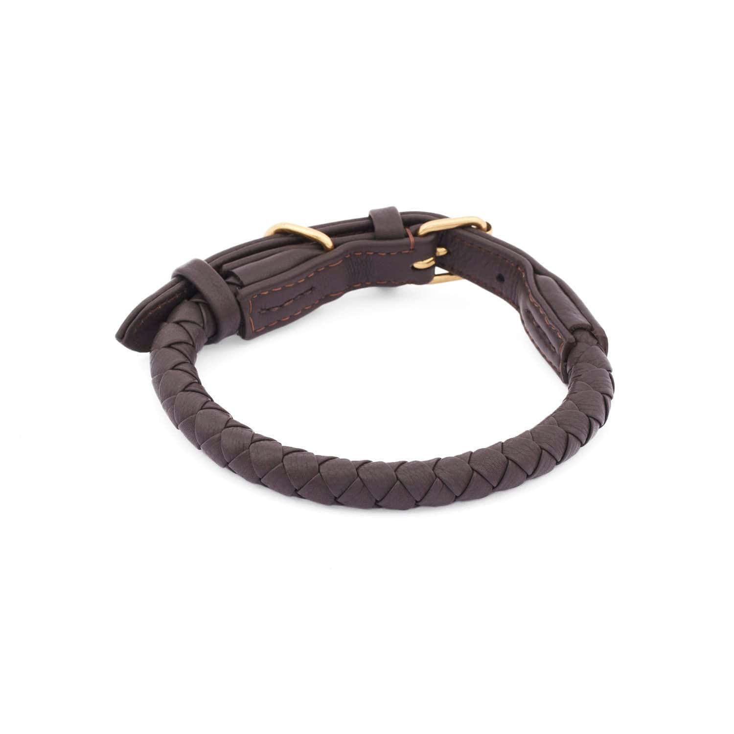 Leren halsband Twisted Earth (Bruin) - Image 4