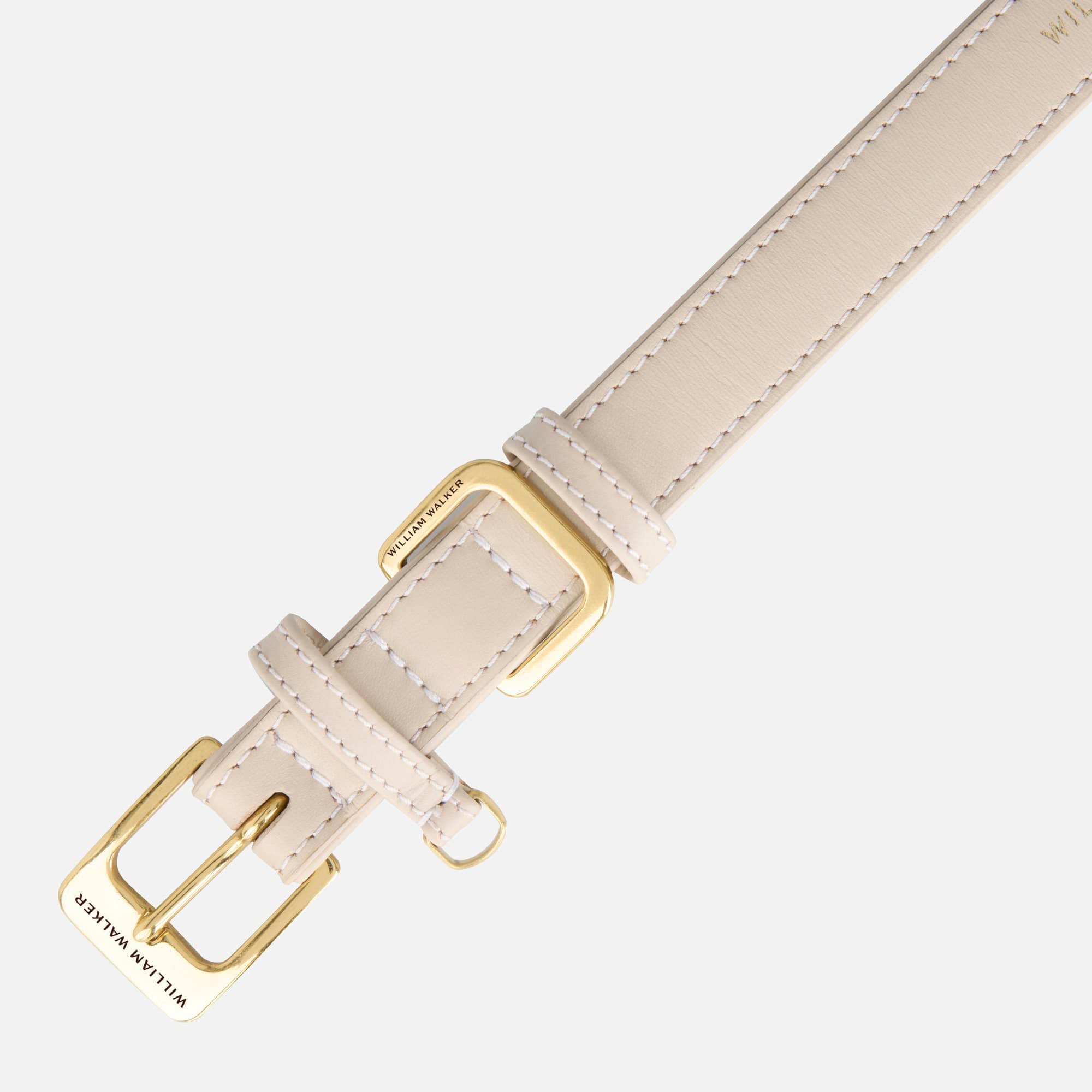 Glad leer halsband Almond (beige) - Image 3