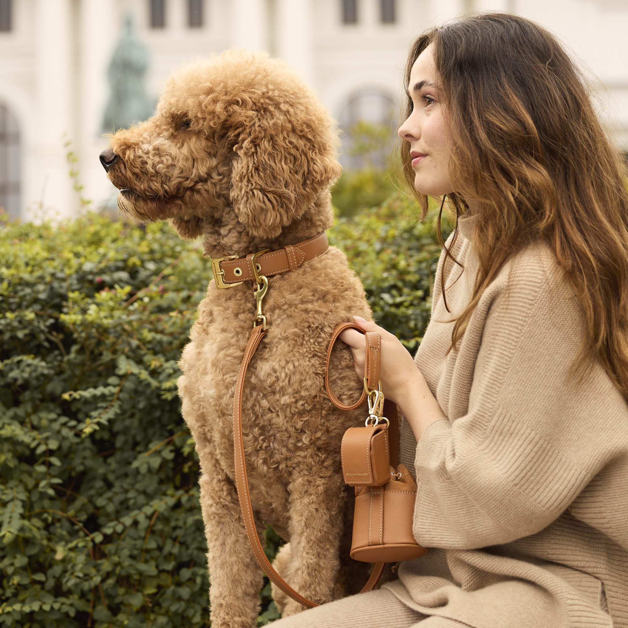Glad leer halsband Caramel (Bruin) - Image 10