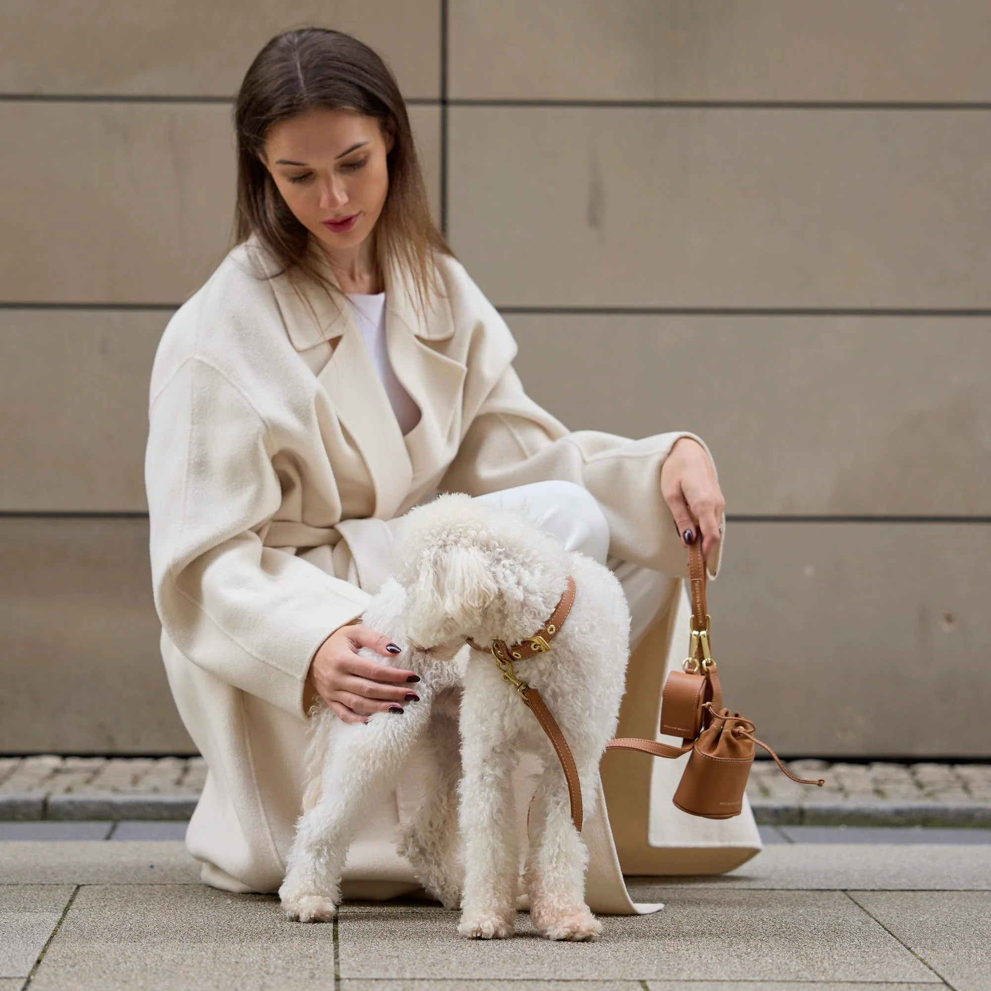 Glad leer halsband Caramel (Bruin) - Image 12