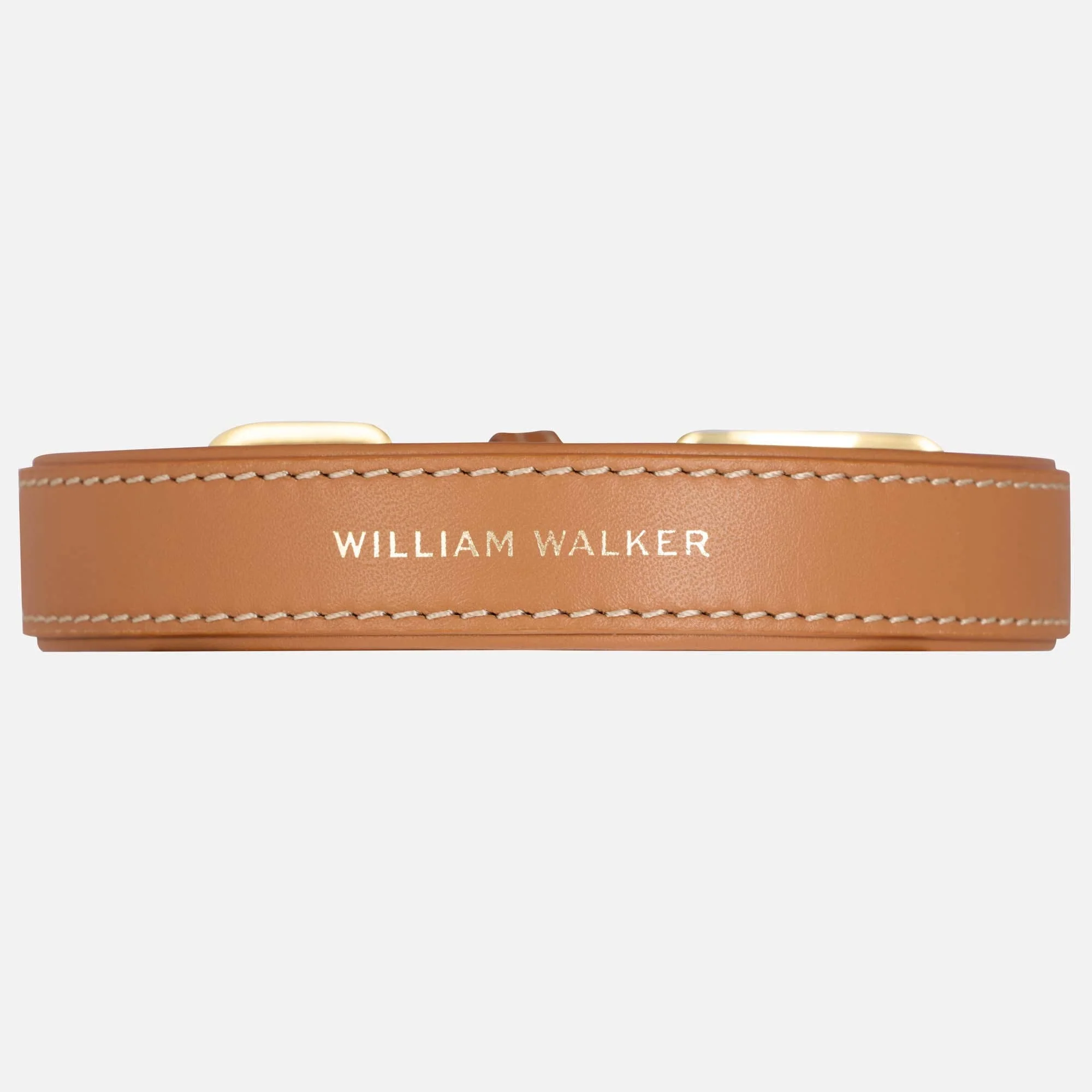Glad leer halsband Caramel (Bruin) - Image 2