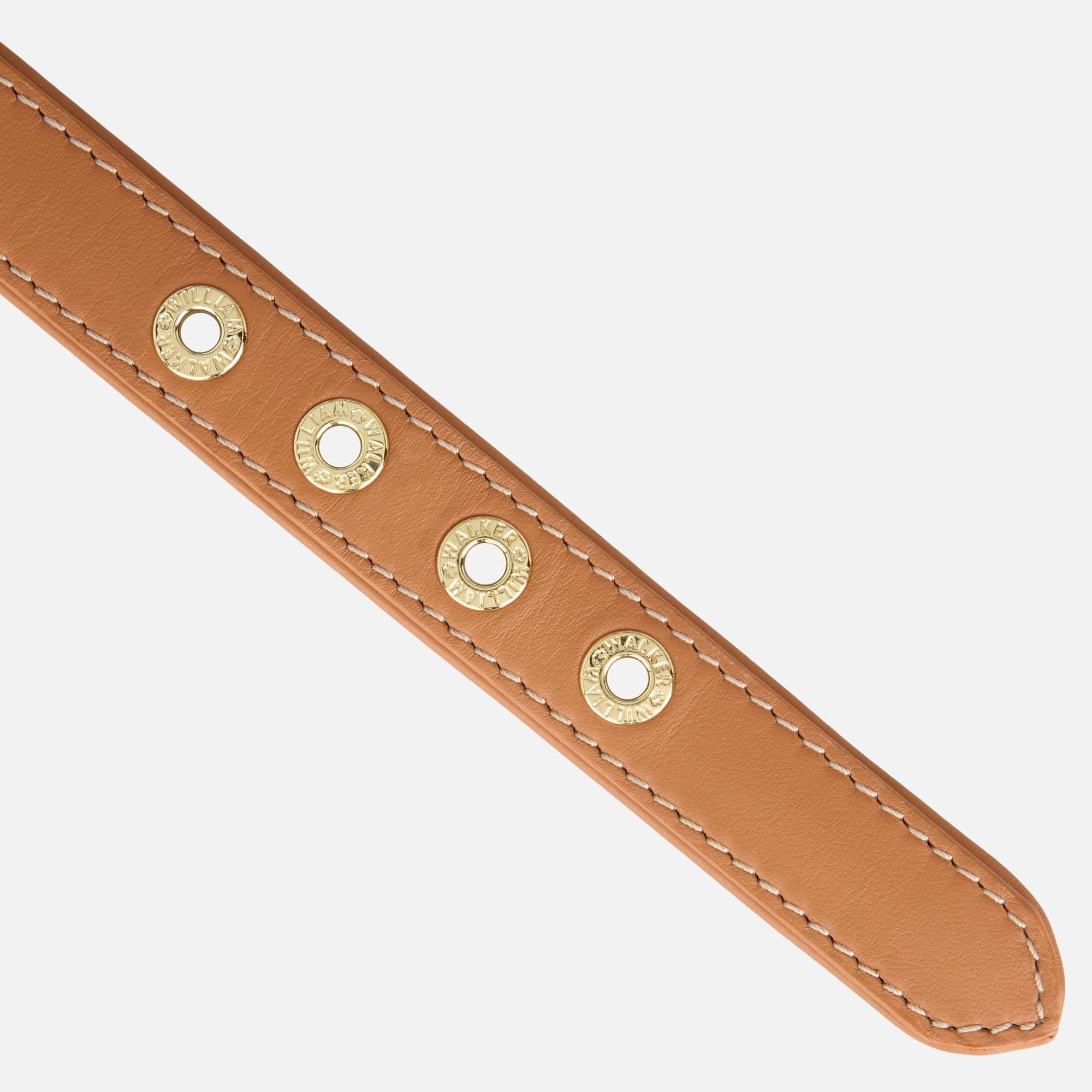 Glad leer halsband Caramel (Bruin) - Image 4