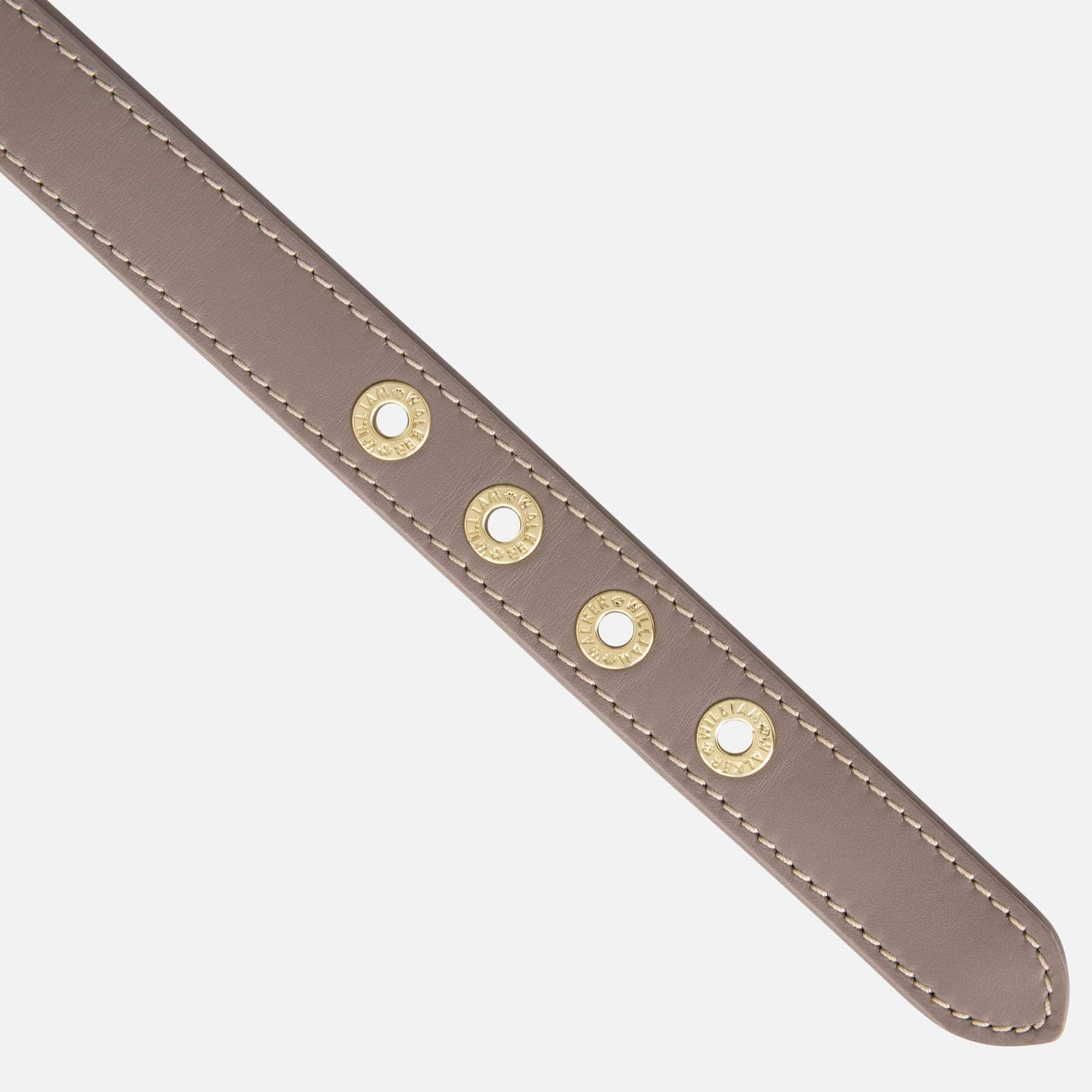 Glad leer halsband Pebble (Taupe) - Image 4