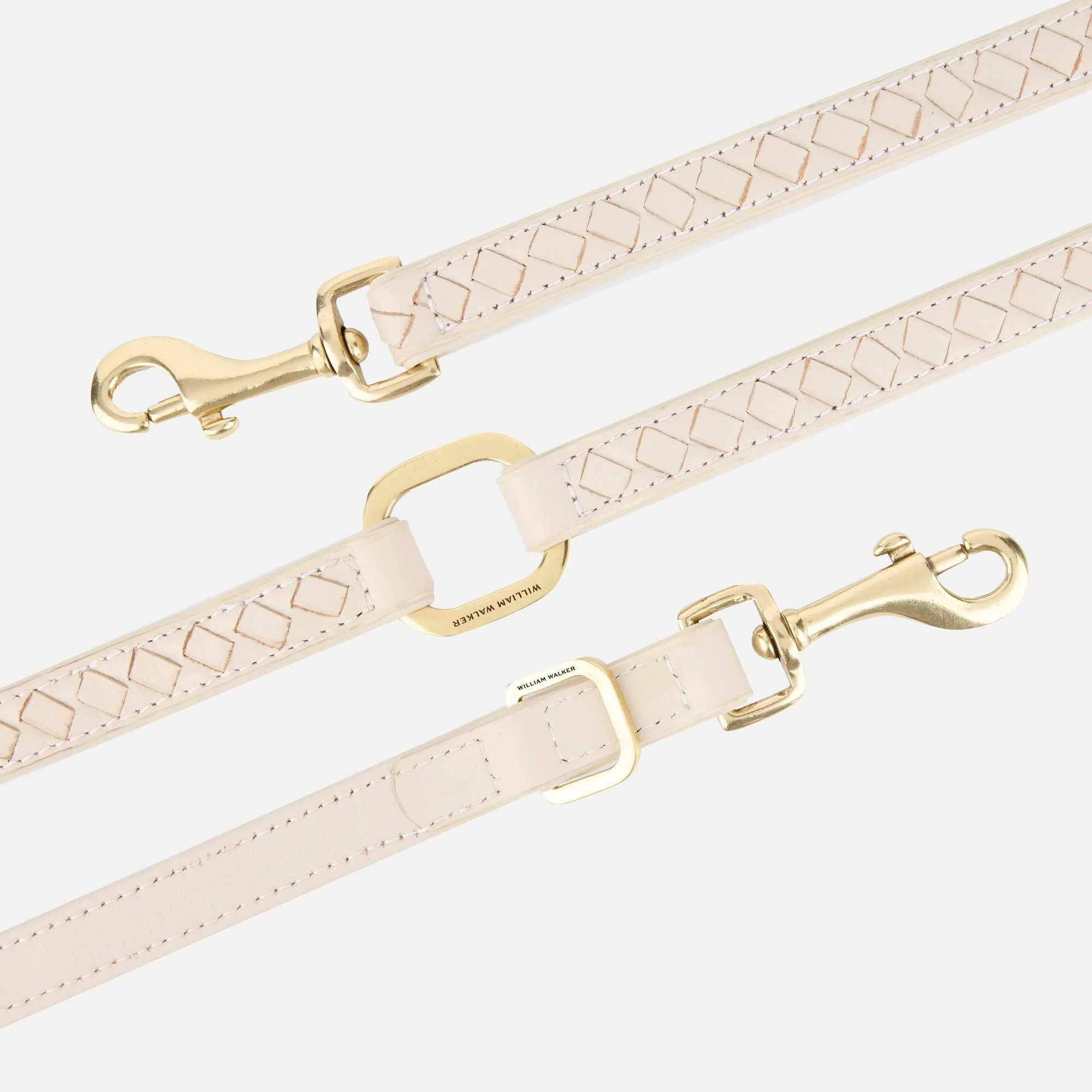 Hoogwaardige Leer Hondenriem Prestige Almond (Beige) - Image 3