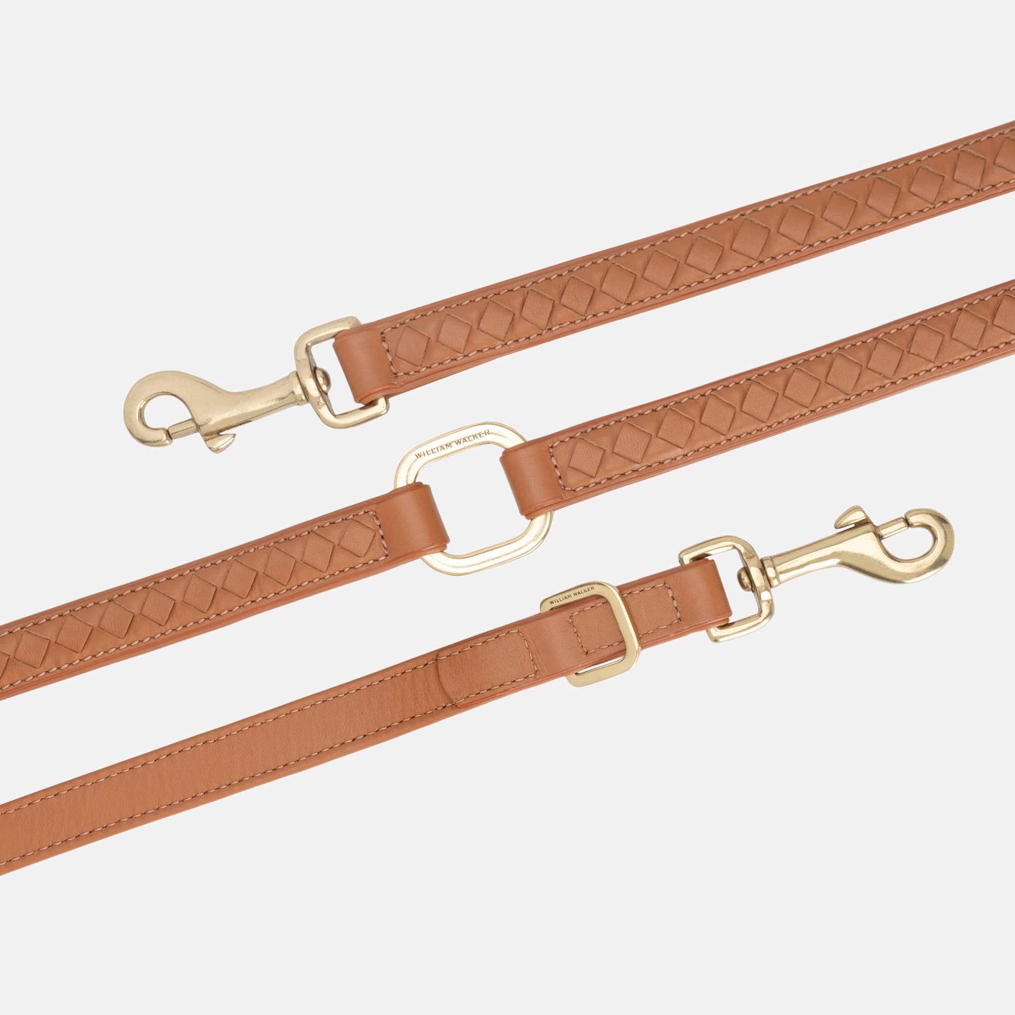 Hoogwaardig leer hondenriem Prestige Caramel (bruin) - Image 4