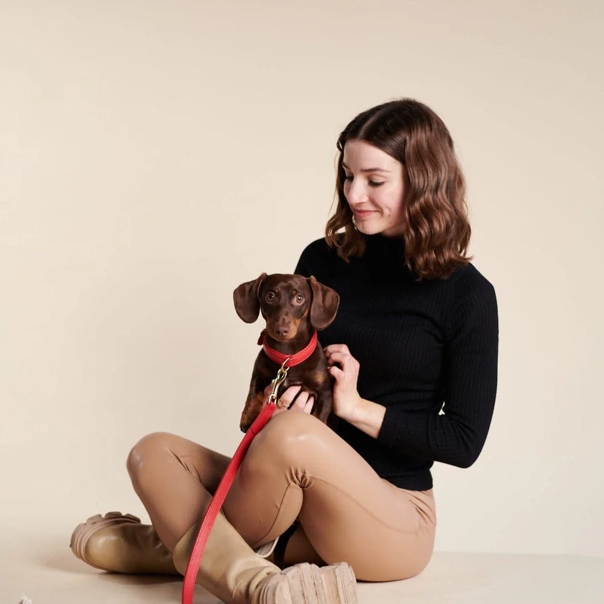 Leren halsband voor honden Chili (Rood) - Image 17