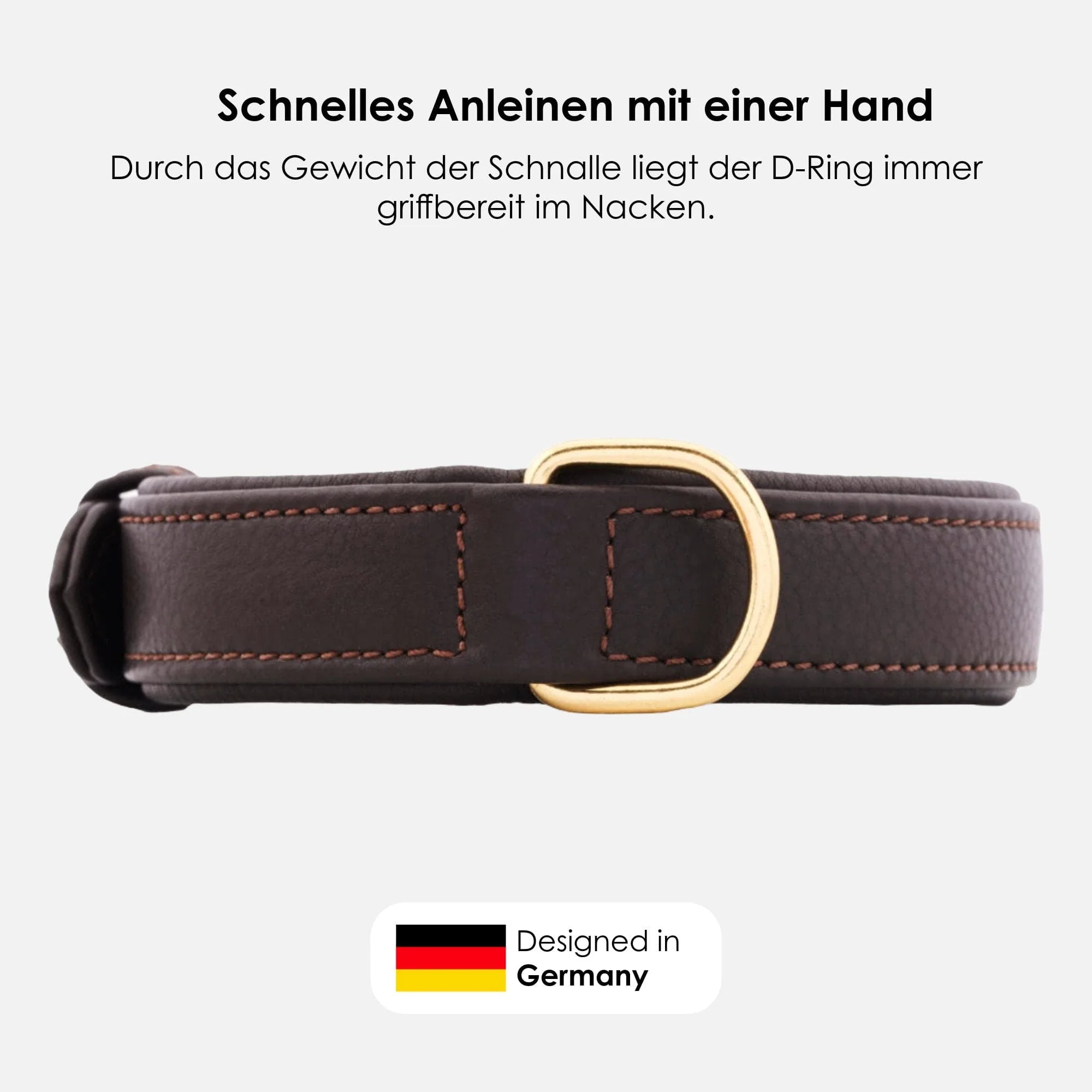 Leren halsband Earth (Bruin) - Image 4