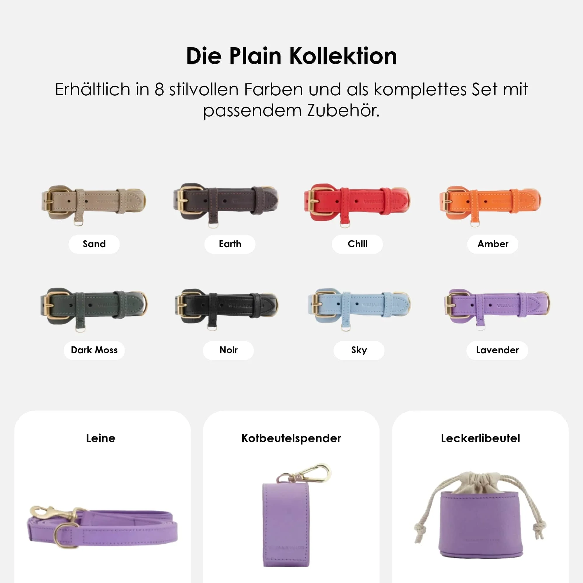 Leren halsband voor honden Lavender (Paars) - Image 6