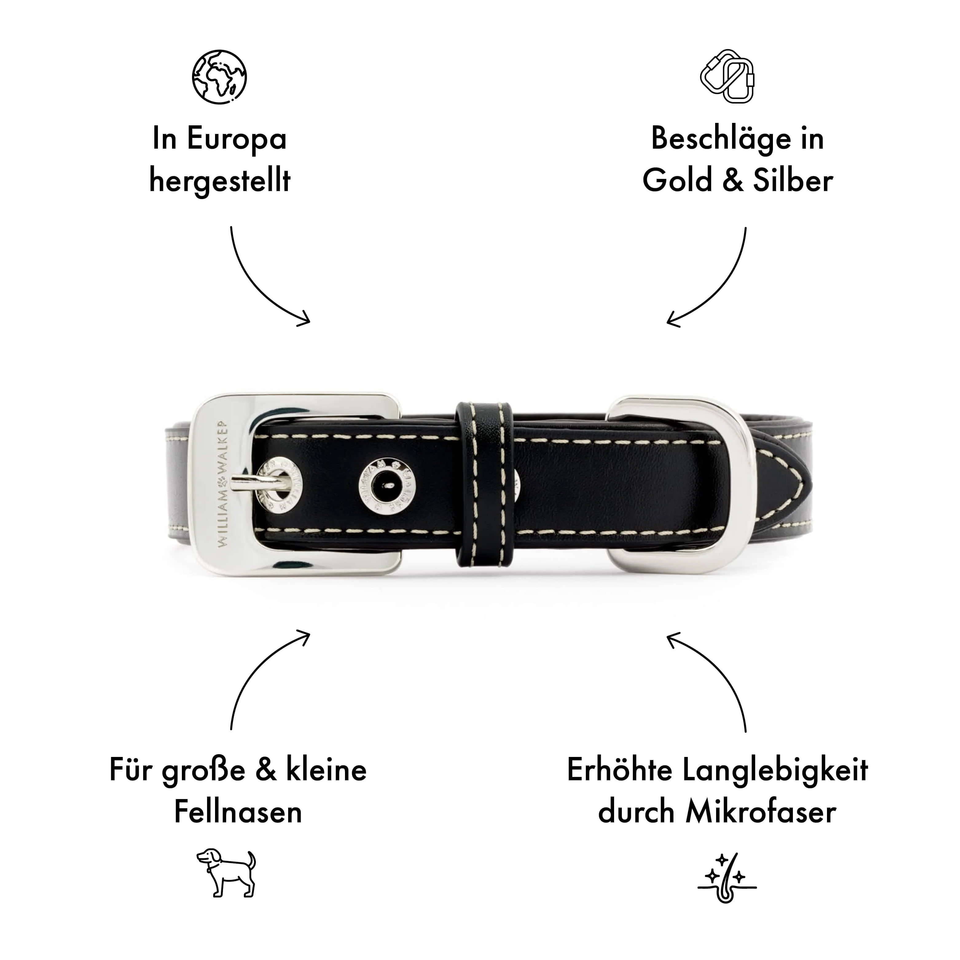 Leren halsband Noir (Zwart) (Uitfaseringmodel) - Image 3