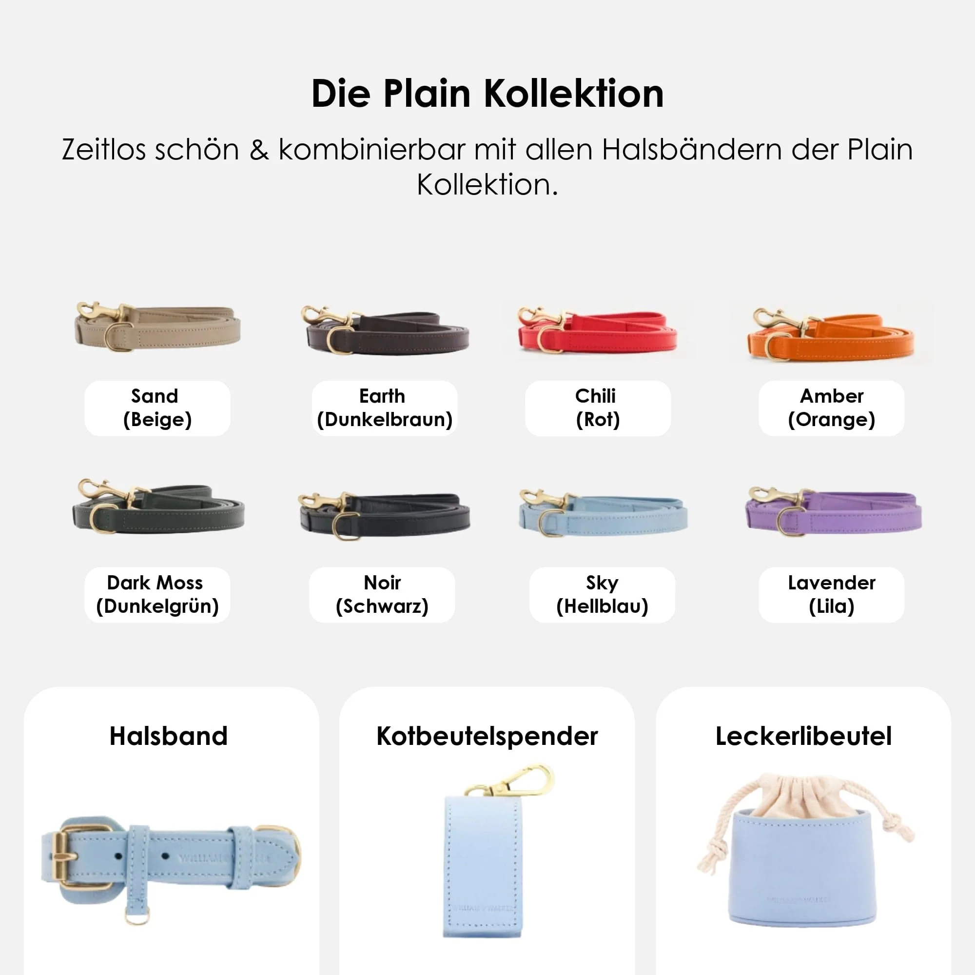 Hoogwaardig Leer Hondenriem Sky (Babyblauw) - Image 9
