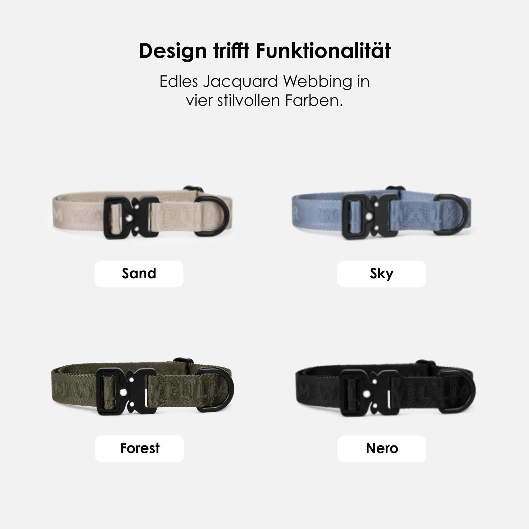 Jacquard Nylon Halsband Forest (groen) - Image 5