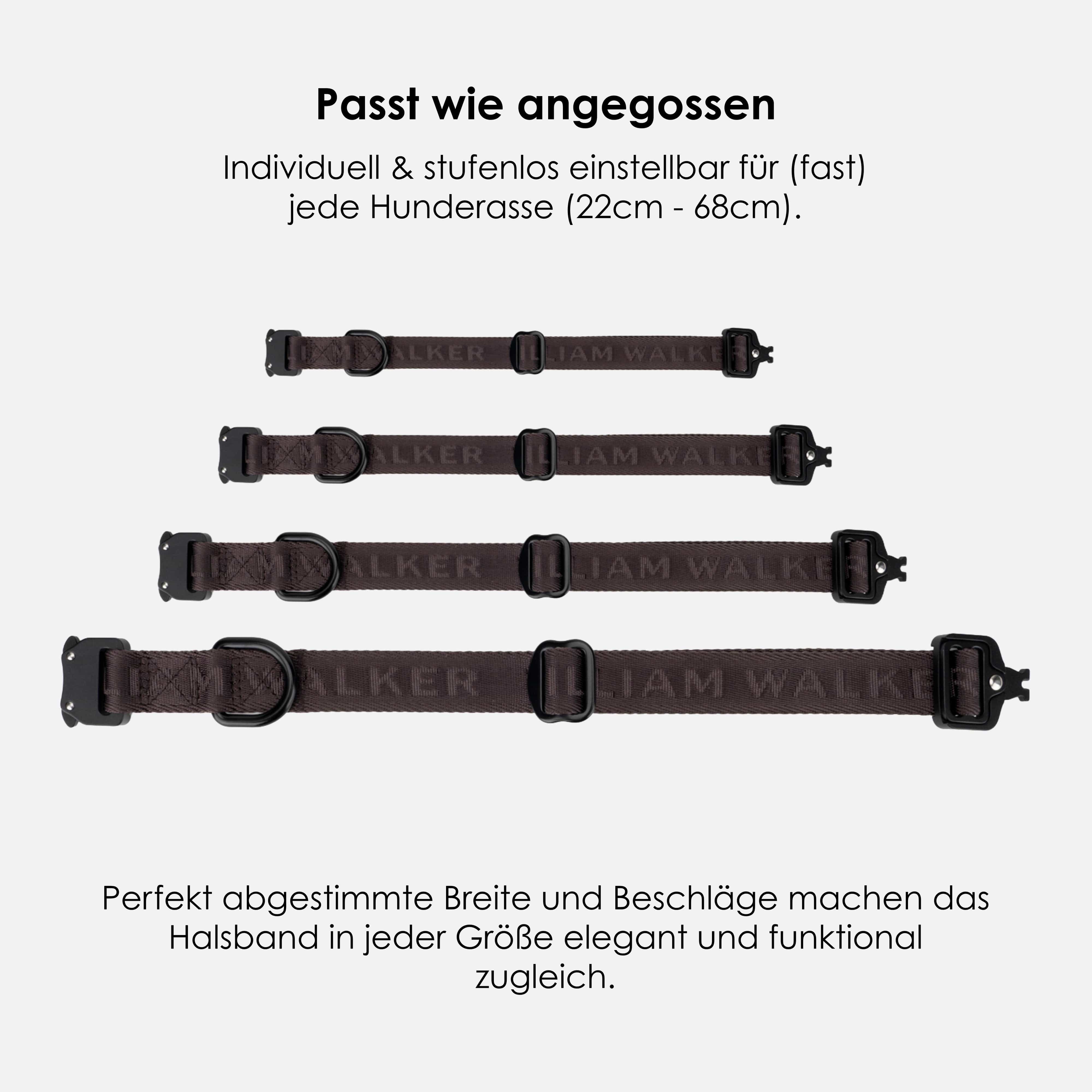 Jacquard Nylon halsband Earth (bruin) - Image 3