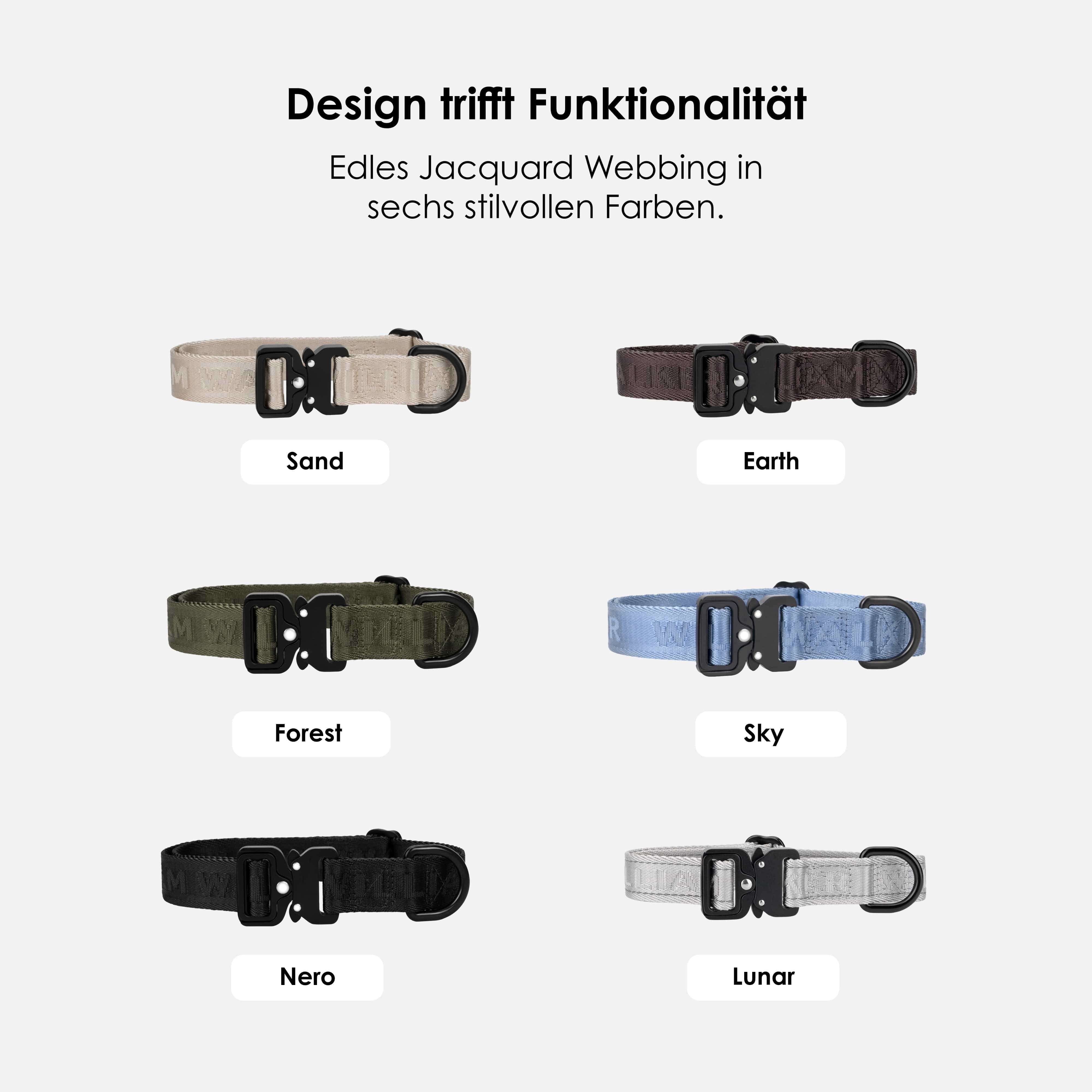 Jacquard Nylon halsband Earth (bruin) - Image 5