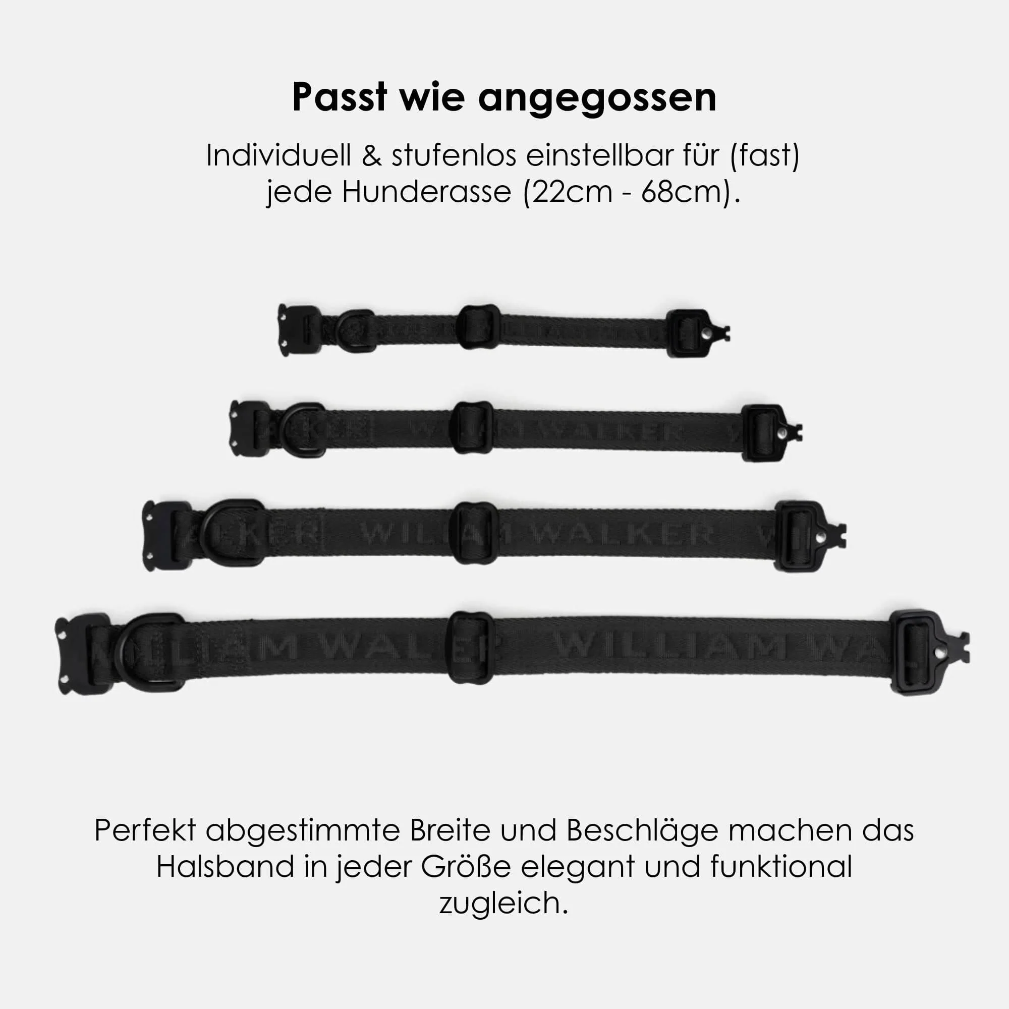 Jacquard Nylon halsband Nero (zwart) - Image 4