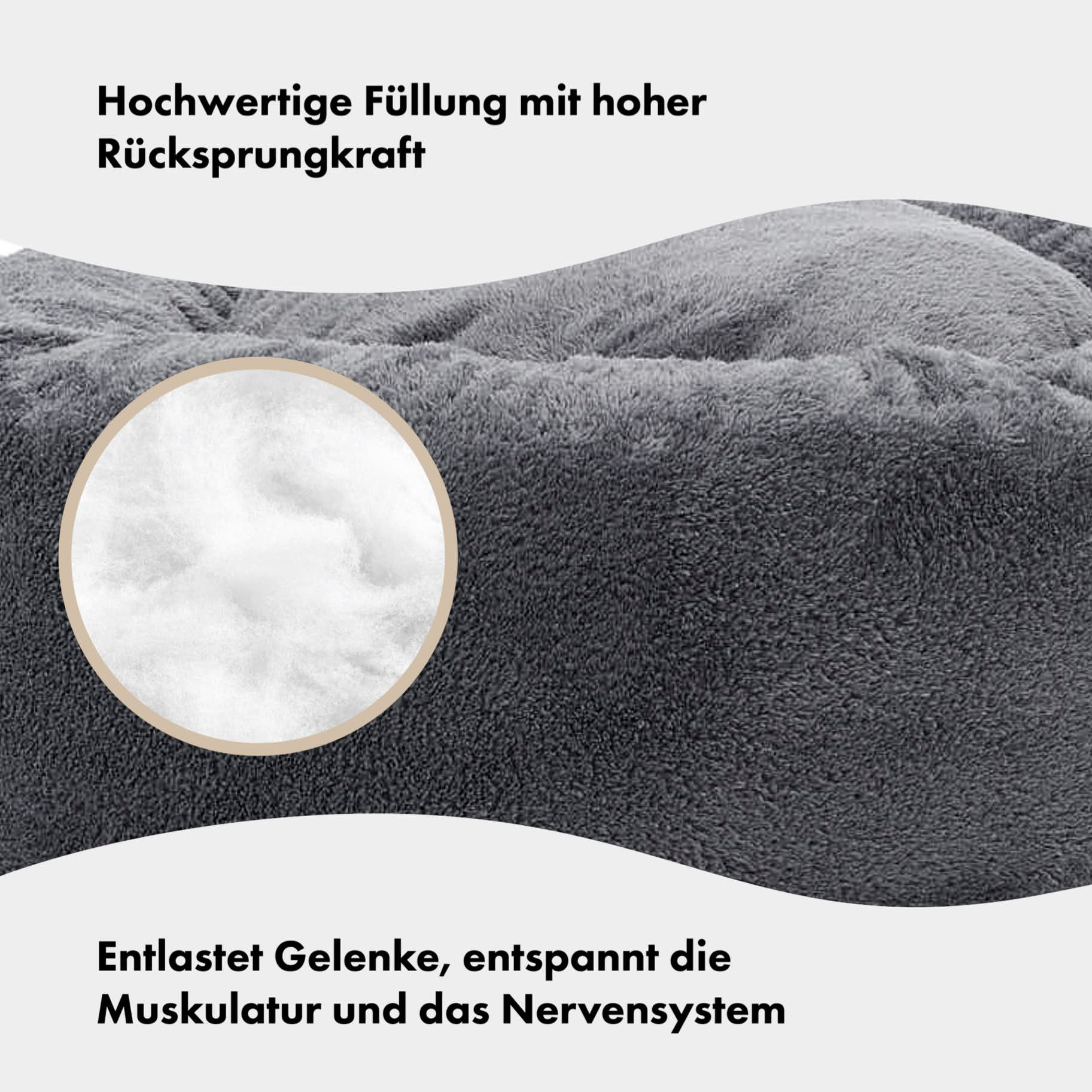 Gezellig hondenmand Comfy Cloud (Donkergrijs) - Image 3