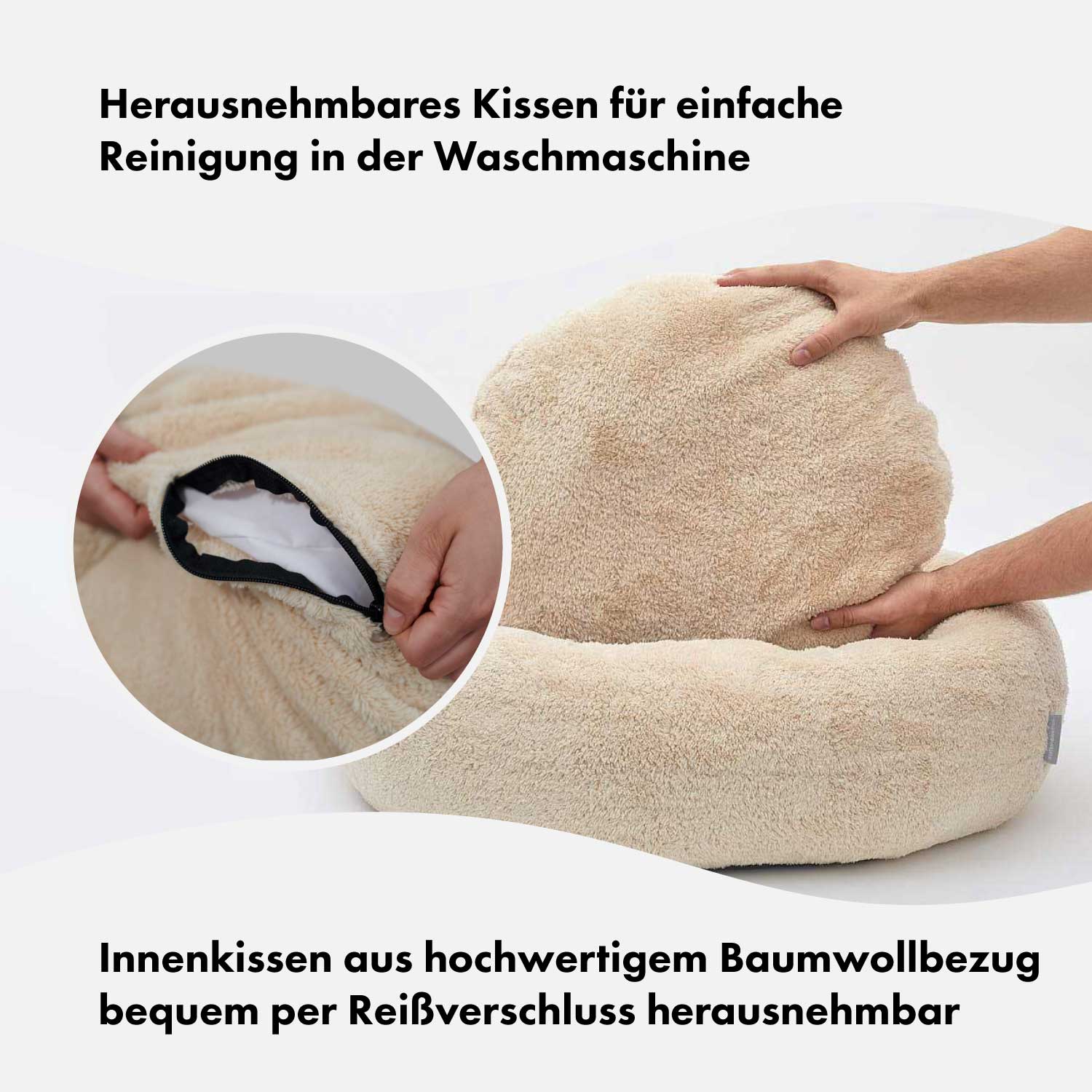 Gezellig hondenmand Comfy Sand (Beige) - Image 3