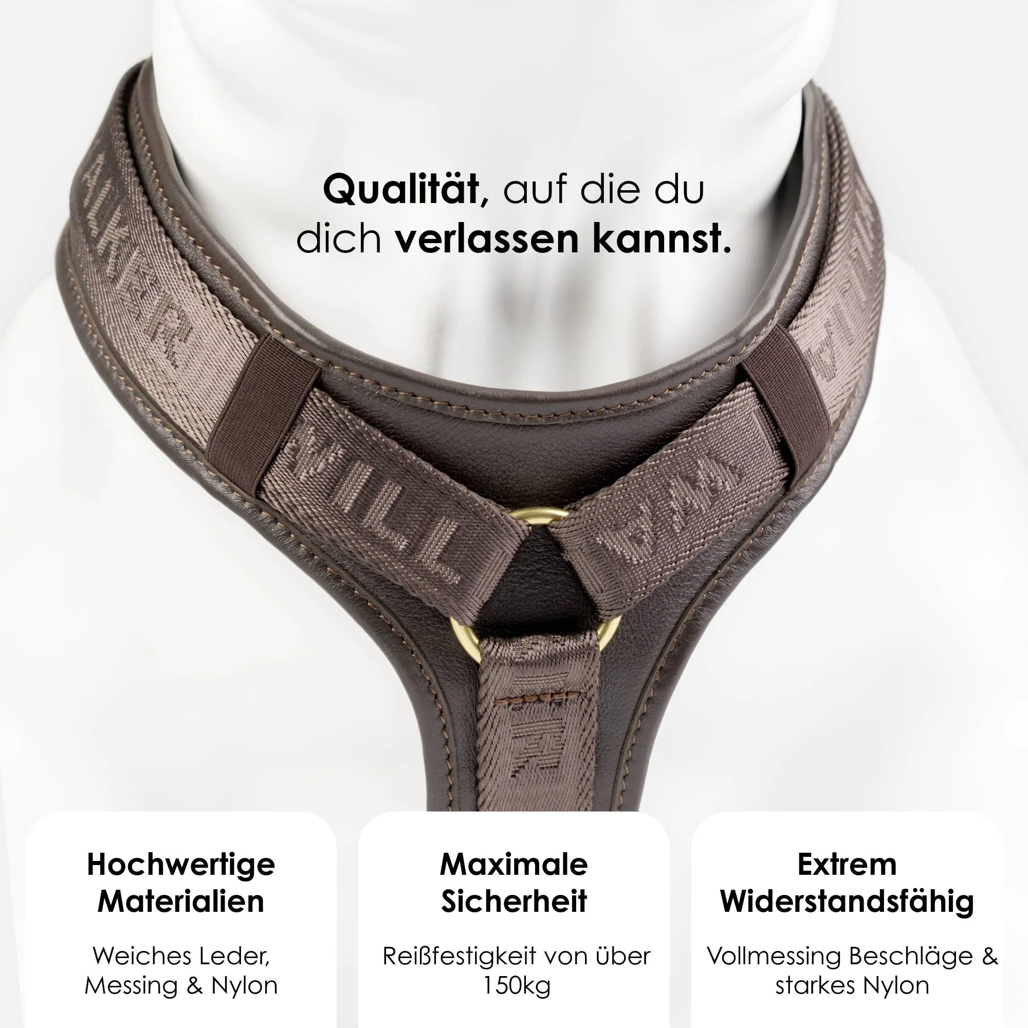 Hoogwaardig leren Y-tuig Plain - Image 10