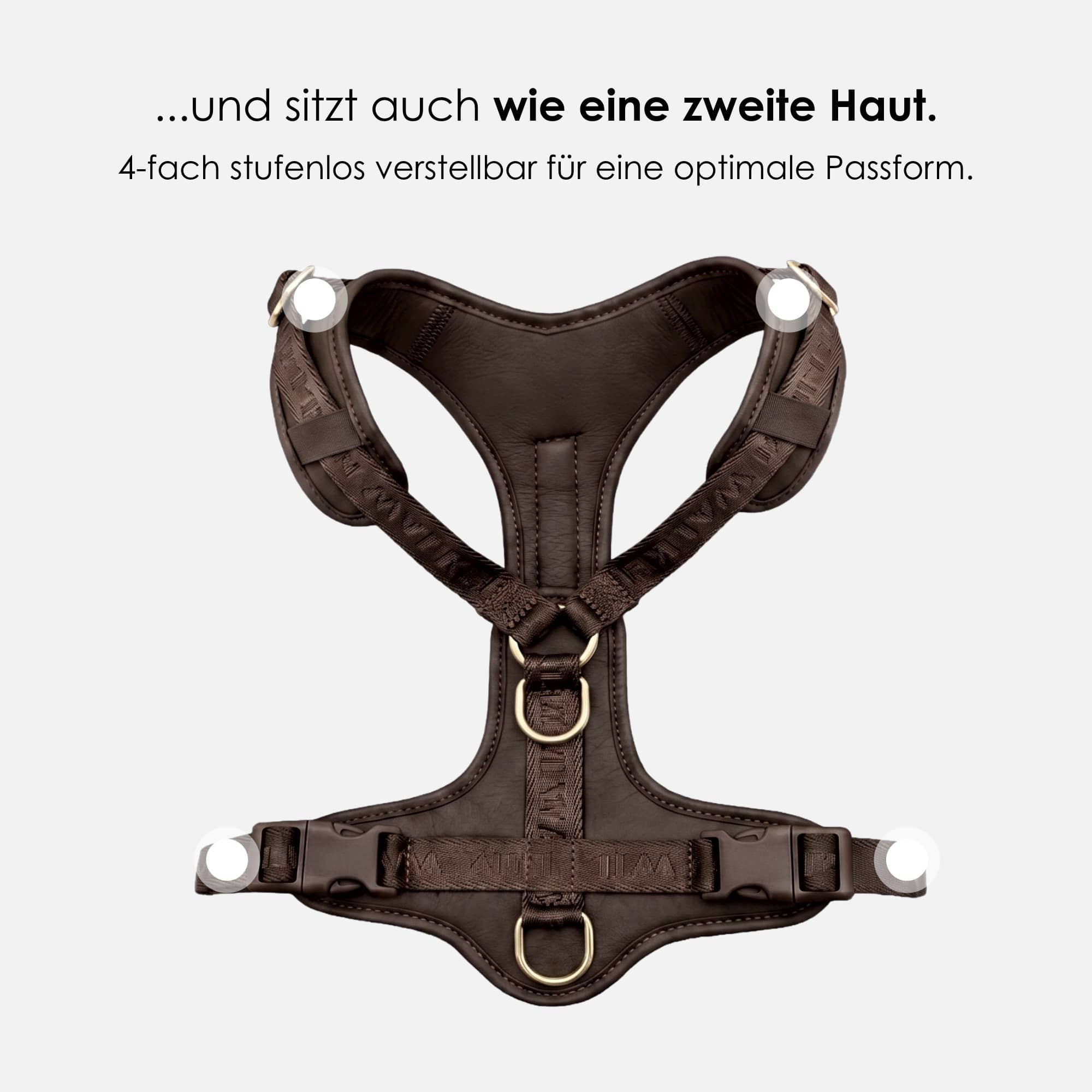 Hoogwaardig leren Y-tuig Plain - Image 12