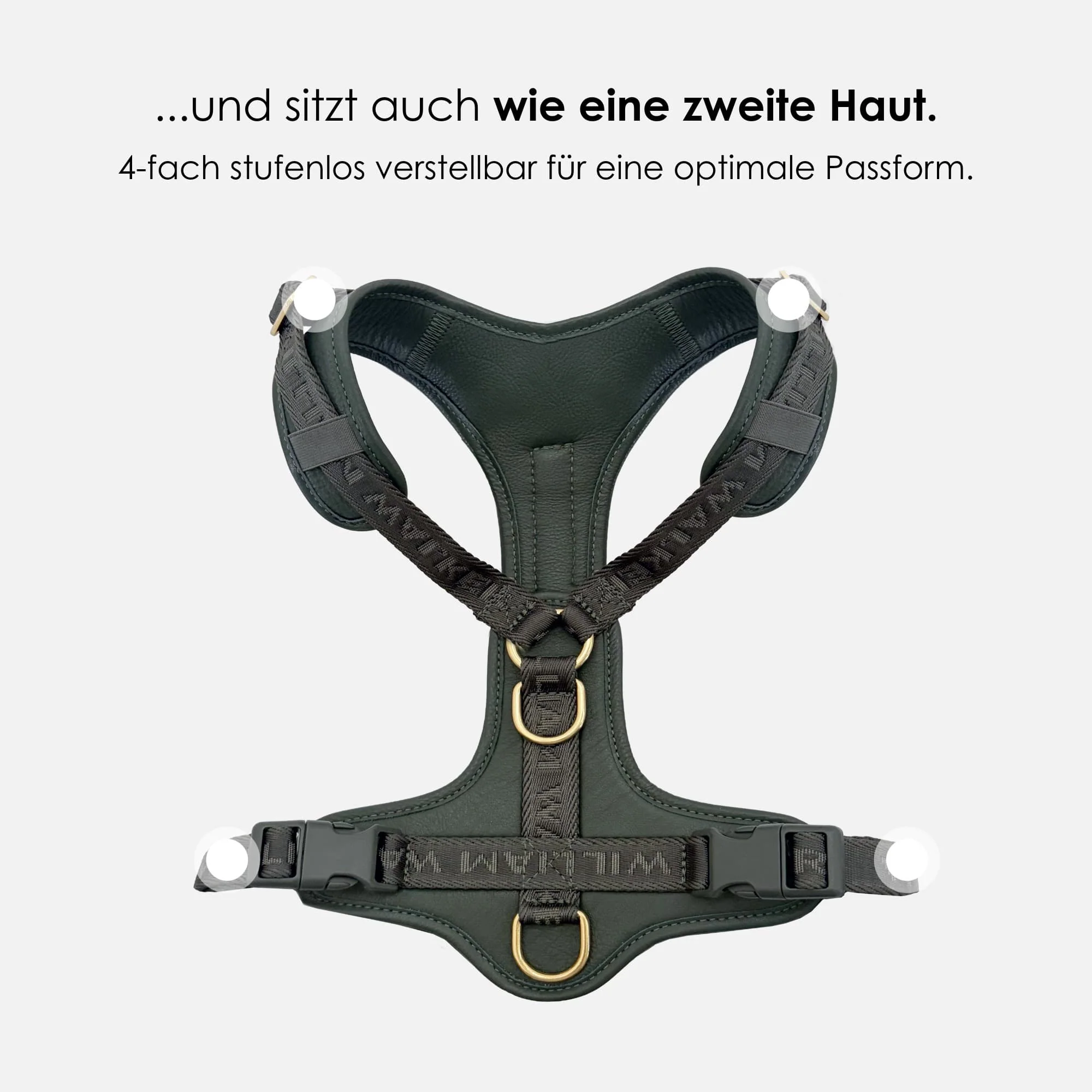 Hoogwaardig leren Y-tuig Plain - Image 20