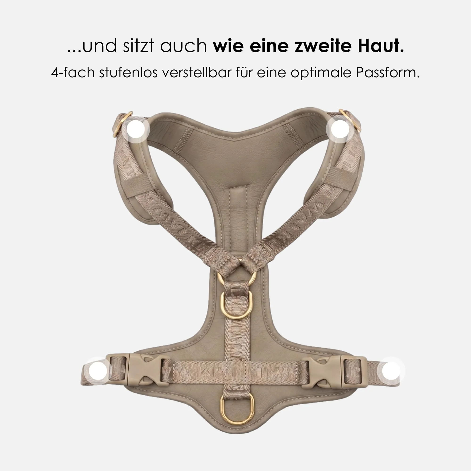 Hoogwaardig leren Y-tuig Plain - Image 4