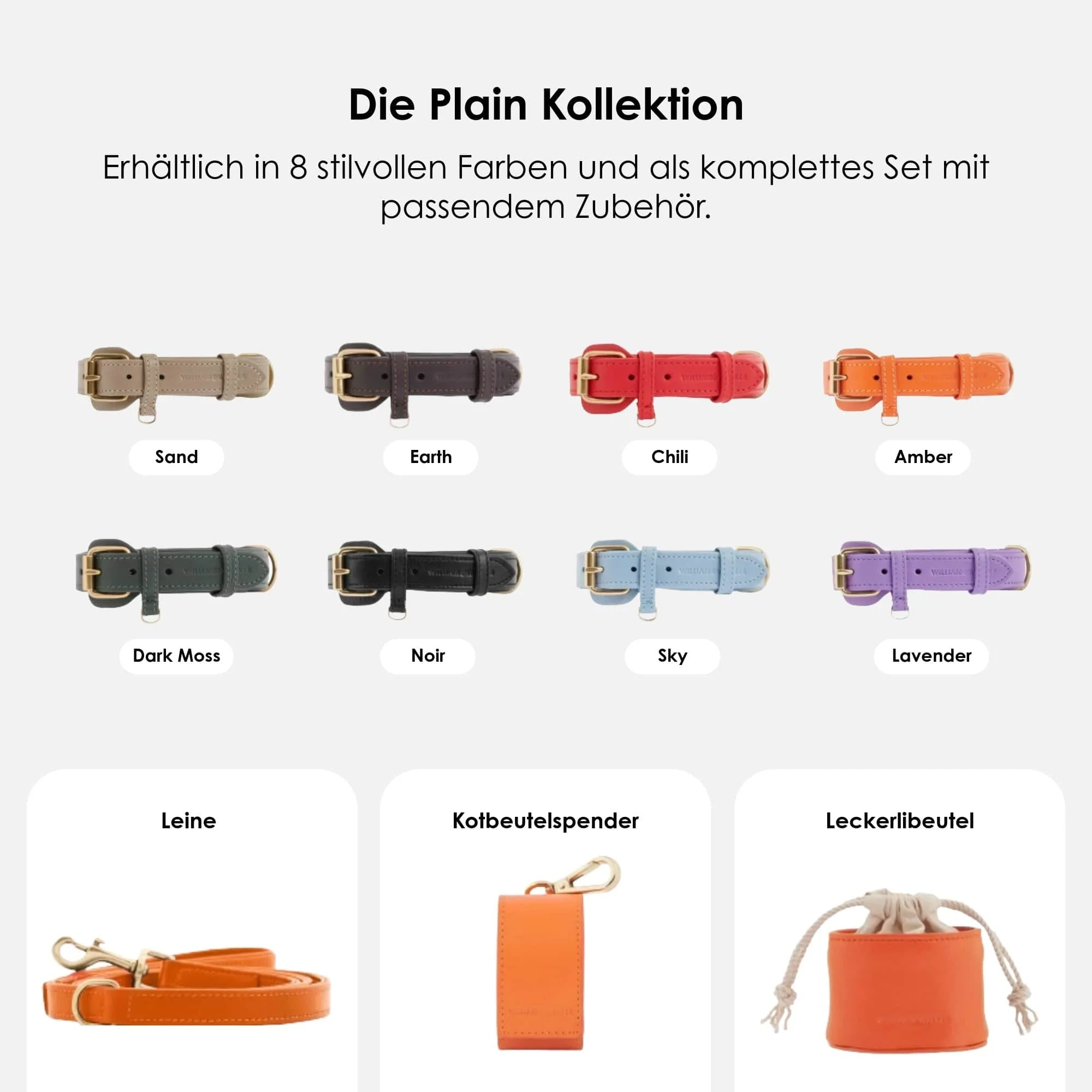 Leren halsband Amber (Oranje) - Image 6