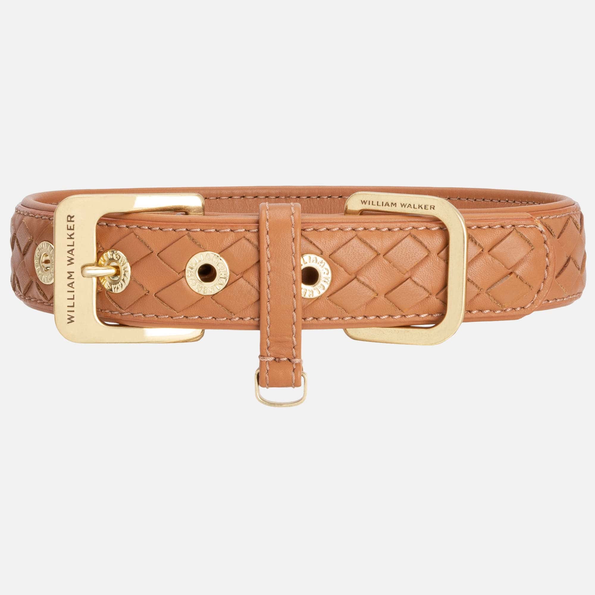 Leren halsband Prestige Caramel (bruin)