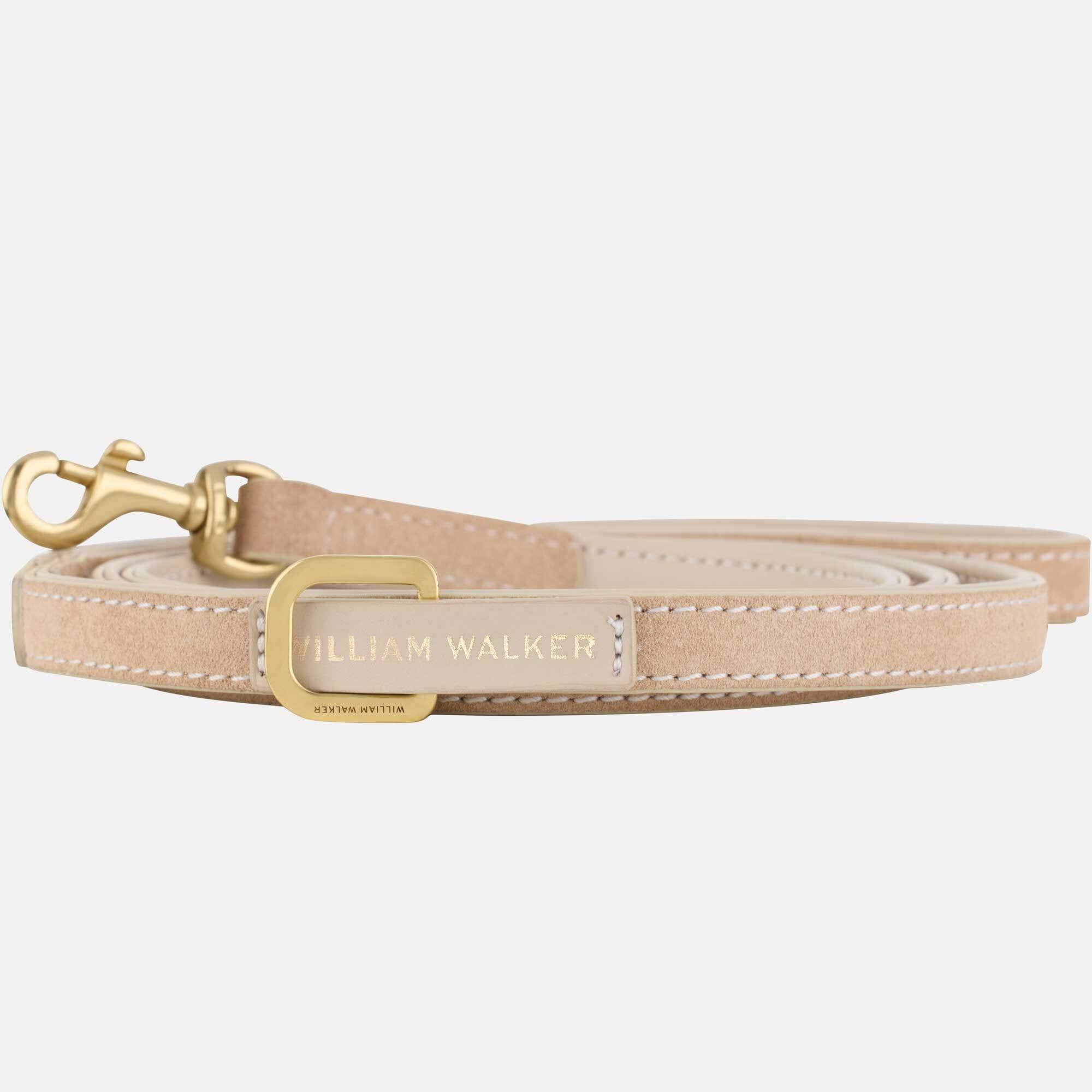 Hoogwaardige suède hondenriem Almond (beige) - Image 2