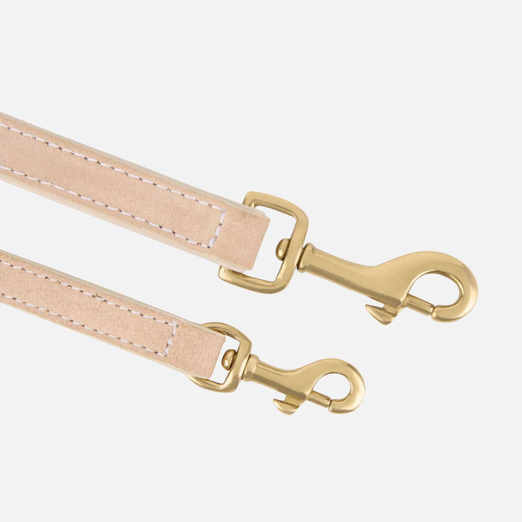 Hoogwaardige suède hondenriem Almond (beige) - Image 4