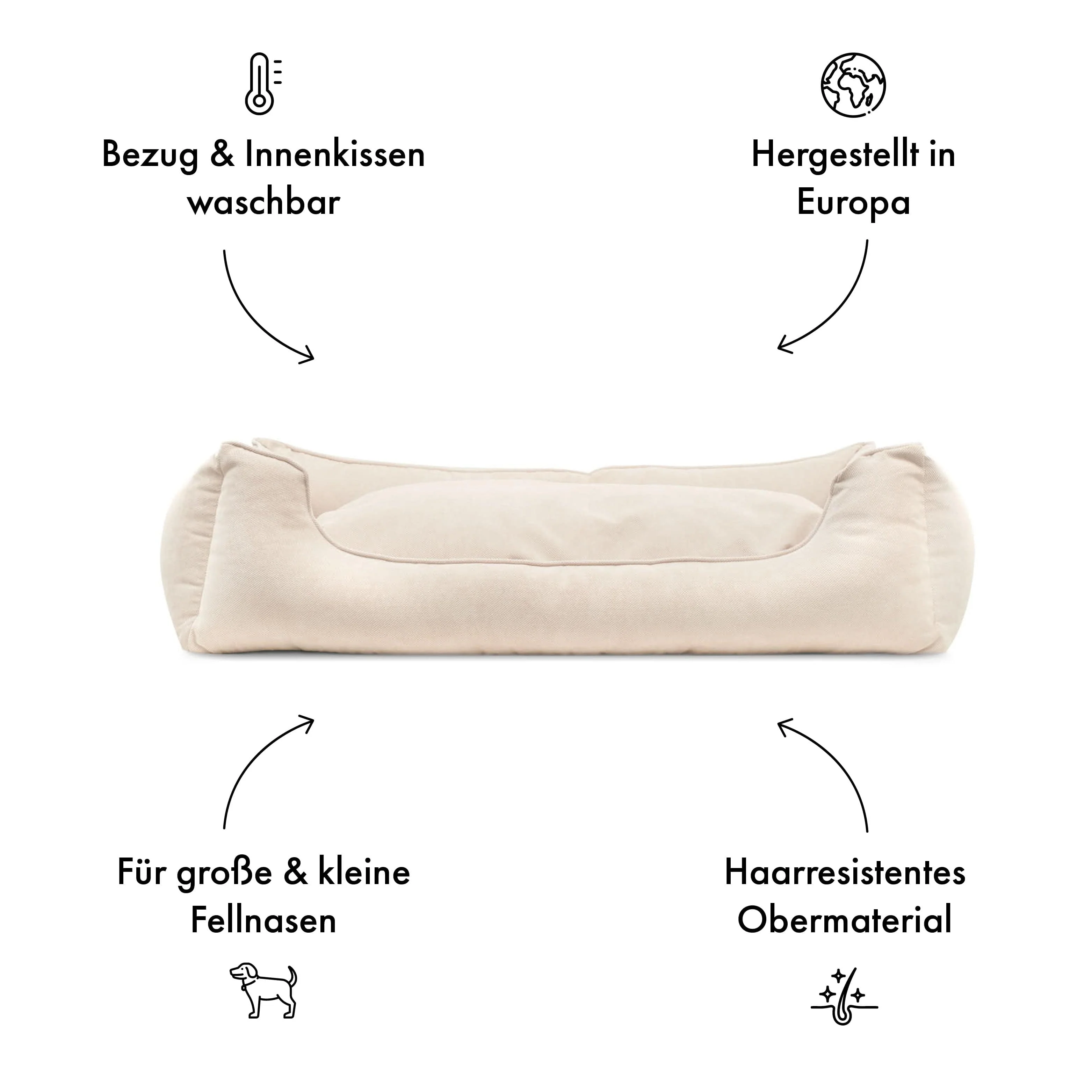 Vervangende hoes voor hondenmand Sand - Image 4